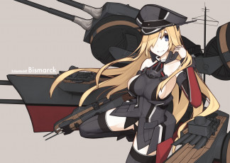 Картинка аниме kantai+collection оружие девушка арт mikoto-oi-plus kancolle bismarck kantai collection