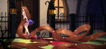 Картинка аниме unknown +другое волосы кошки девушка арт crimson-k-night