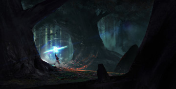 Картинка аниме naruto лес расен сюрикен узумаки наруто kaos zukai art