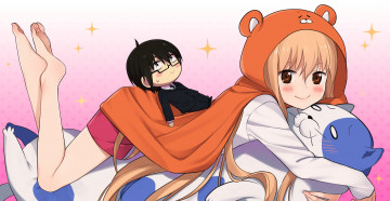 Картинка аниме unknown +другое капюшон игрушка девушка арт eventh7 doma umaru himouto umaru-chan