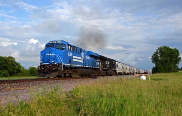 Картинка техника поезда состав локомотив рельсы дорога железная