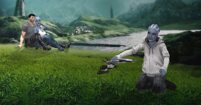 Обои картинки фото видео игры, mass effect, семья