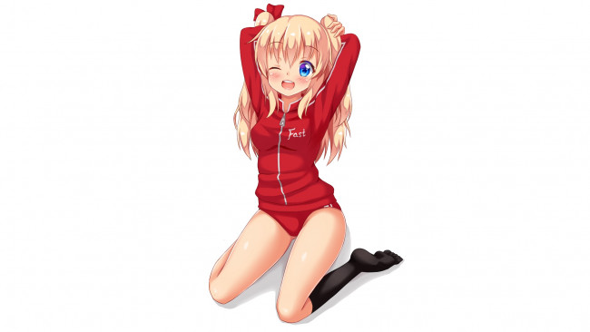 Обои картинки фото аниме, unknown,  другое, улыбка, девушка, фон, арт, fast-runner-2024