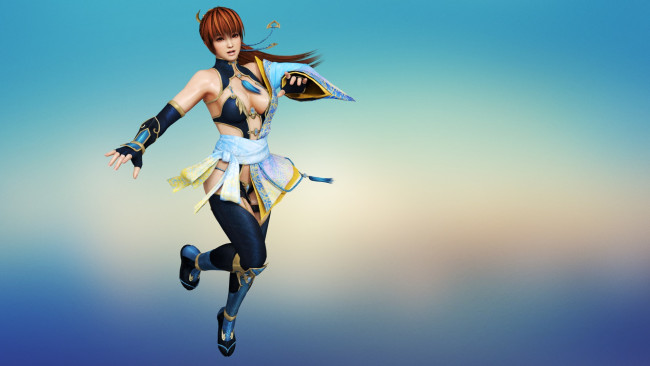 Обои картинки фото видео игры, dead or alive 5, девушка, взгляд, фон, поза