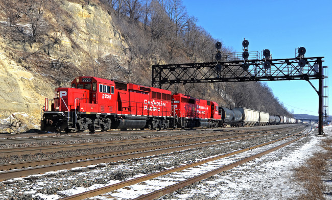 Обои картинки фото техника, поезда, состав, рельсы, локомотив, дорога, железная