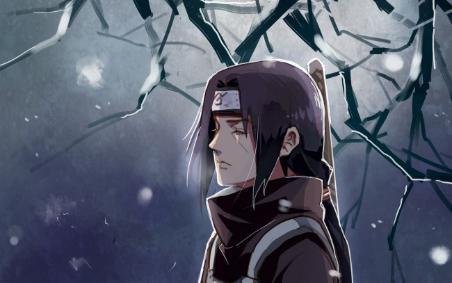 Обои картинки фото аниме, naruto, anbu, uchiha, itachi, art