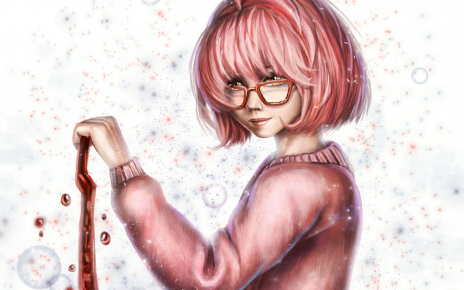 Обои картинки фото разное, арты, violetta2013, kyoukai, no, kanata, девушка, арт