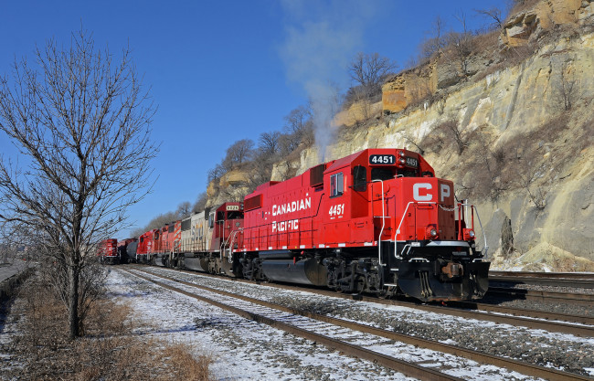 Обои картинки фото техника, поезда, дорога, рельсы, локомотив, состав, железная