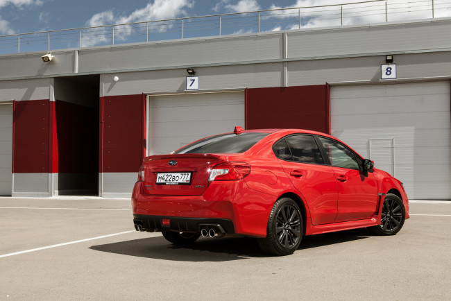 Обои картинки фото автомобили, subaru, wrx, 2014г, красный