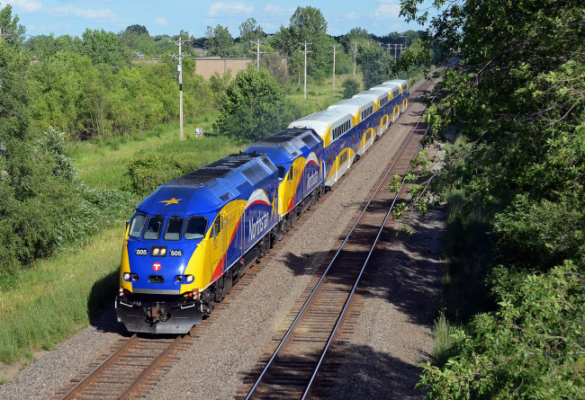 Обои картинки фото техника, поезда, локомотив, дорога, рельсы, состав, железная