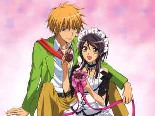 Картинка аниме kaichou+wa+maid-sama пара