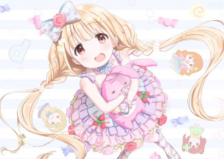 Картинка аниме idolm@ster девушка взгляд фон