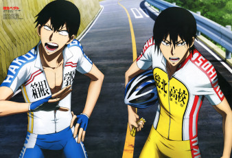 Картинка аниме yowamushi+pedal парни