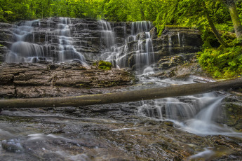 Картинка природа водопады река водопад лес