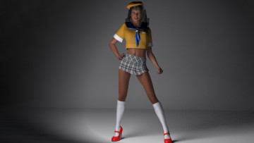 Картинка 3д+графика люди+ people девушка взгляд фон