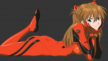 Картинка аниме evangelion фон девушка взгляд