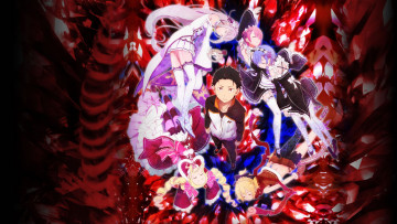Картинка аниме re +zero+kara+hajimeru+isekai+seikatsu субару персонажи