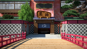 Картинка аниме spirited+away здание растения