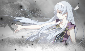 обоя аниме, kannagi, фон, взгляд, девушка