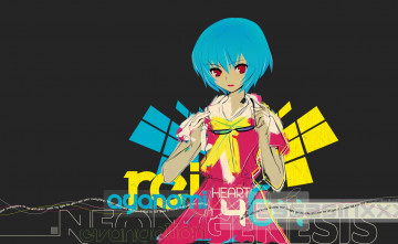 Картинка аниме evangelion фон взгляд девушка