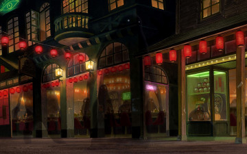 Картинка аниме spirited+away улица духи