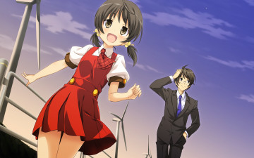 Картинка аниме vocaloid парень фон взгляд девушка