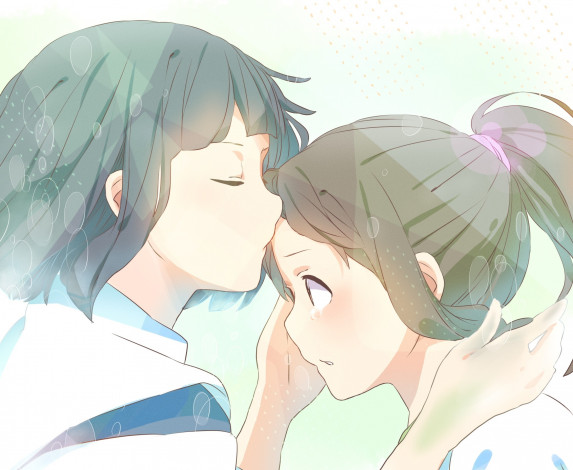 Обои картинки фото аниме, spirited away, spirited, away, тихиро, вода, дракон, хаку