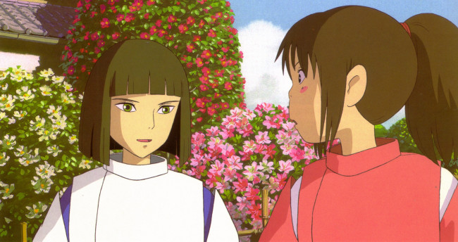 Обои картинки фото аниме, spirited away, хаку, тихиро