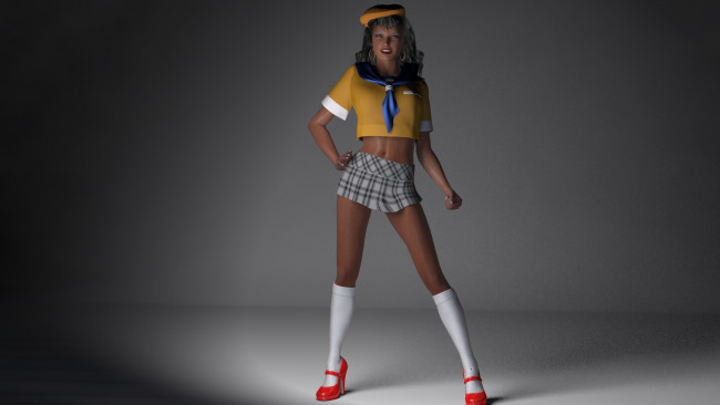 Обои картинки фото 3д графика, люди , people, девушка, взгляд, фон