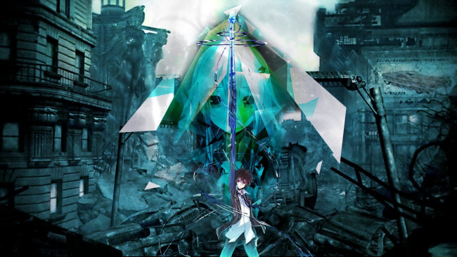 Обои картинки фото аниме, guilty crown, парень