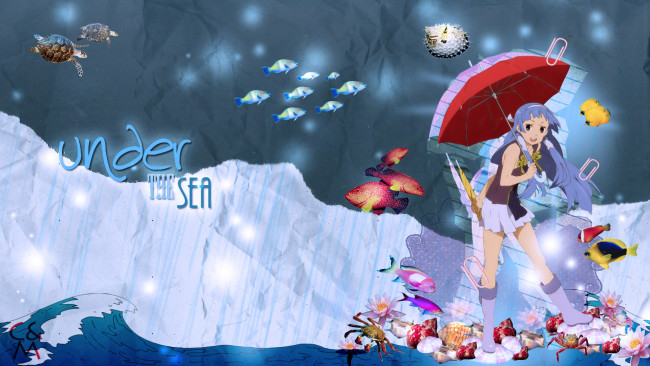 Обои картинки фото аниме, kannagi, девушка, взгляд, фон