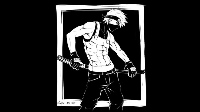 Обои картинки фото аниме, naruto, какаши, хатаке