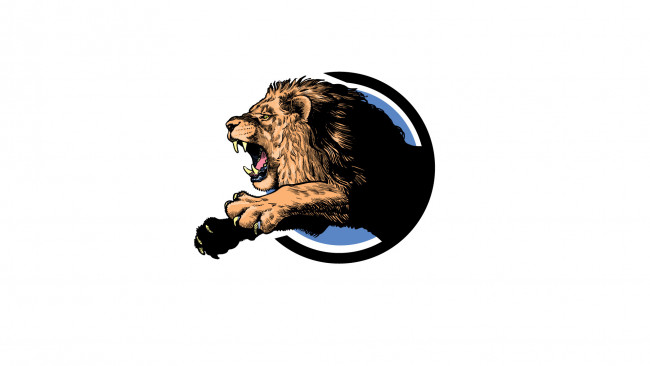 Обои картинки фото рисованное, минимализм, пасть, лев, рык, лапы
