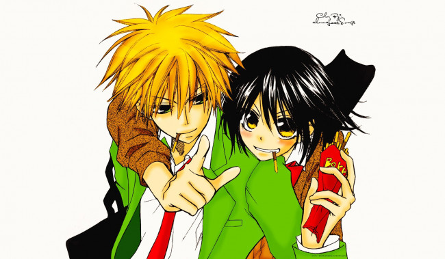 Обои картинки фото аниме, kaichou wa maid-sama, пара