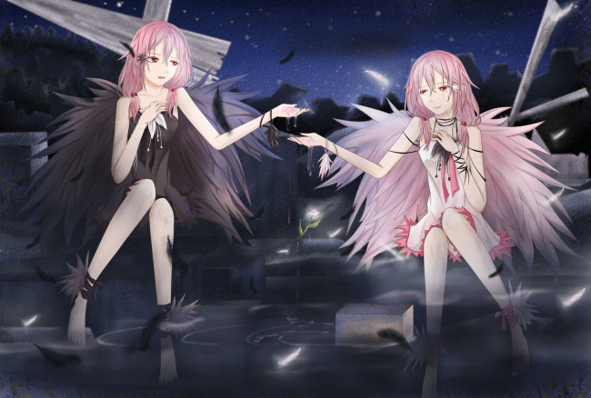 Обои картинки фото аниме, guilty crown, девушки