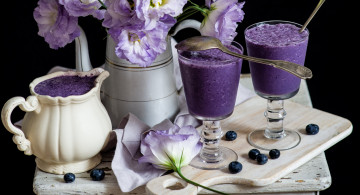 Картинка еда мороженое +десерты цветы черника десерт