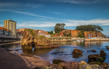 Картинка испания города -+панорамы водоем деревья холм камни здания