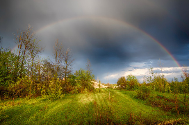Обои картинки фото природа, радуга, простор