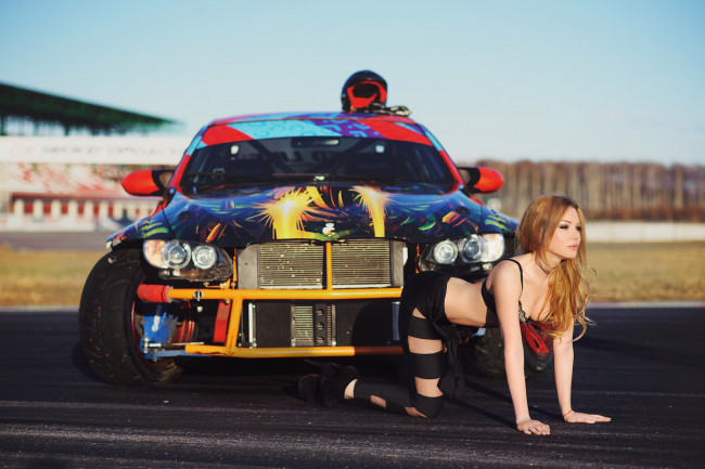 Обои картинки фото автомобили, -авто с девушками, красивая, девушка