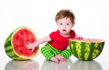 Картинка разное дети ребенок арбуз