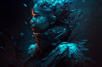 Картинка фэнтези девушки нейросети графика нейроарт ai art нейронные сети