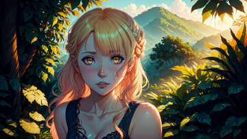 Картинка аниме пейзажи +природа нейросети графика нейроарт ai art нейронные сети рисунки нейро искусство