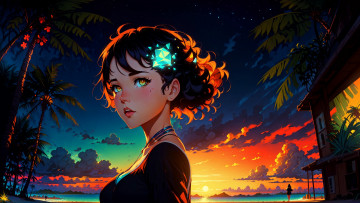 Картинка аниме пейзажи +природа нейросети графика нейроарт ai art нейронные сети рисунки нейро искусство