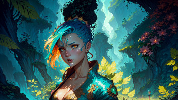 Картинка аниме пейзажи +природа нейросети графика нейроарт ai art нейронные сети рисунки нейро искусство