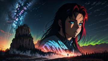 Картинка аниме пейзажи +природа нейросети графика нейроарт ai art нейронные сети рисунки нейро искусство