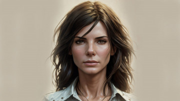 Картинка рисованное люди нейросети графика нейроарт ai art нейронные сети рисунки нейро искусство sandra bullock