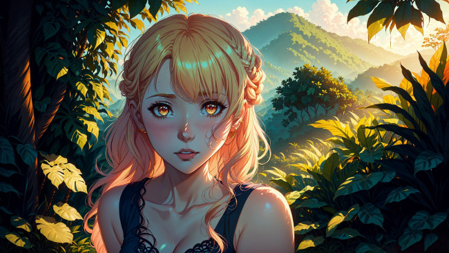 Обои картинки фото аниме, пейзажи,  природа, нейросети, графика, нейроарт, ai, art, нейронные, сети, рисунки, нейро, искусство