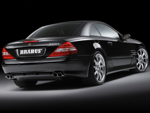 Обои картинки фото 2006, brabus, sv12, biturbo, roadster, mercedes, benz, sl, class, автомобили