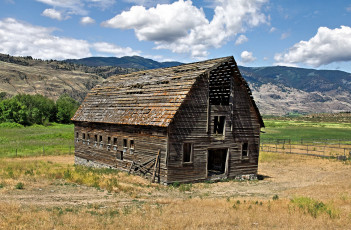 Картинка разное развалины руины металлолом дом горы