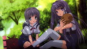 Картинка аниме clannad девушки
